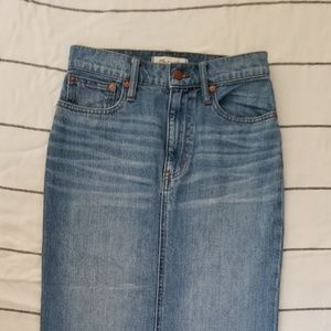 Madewell midi demin skirt